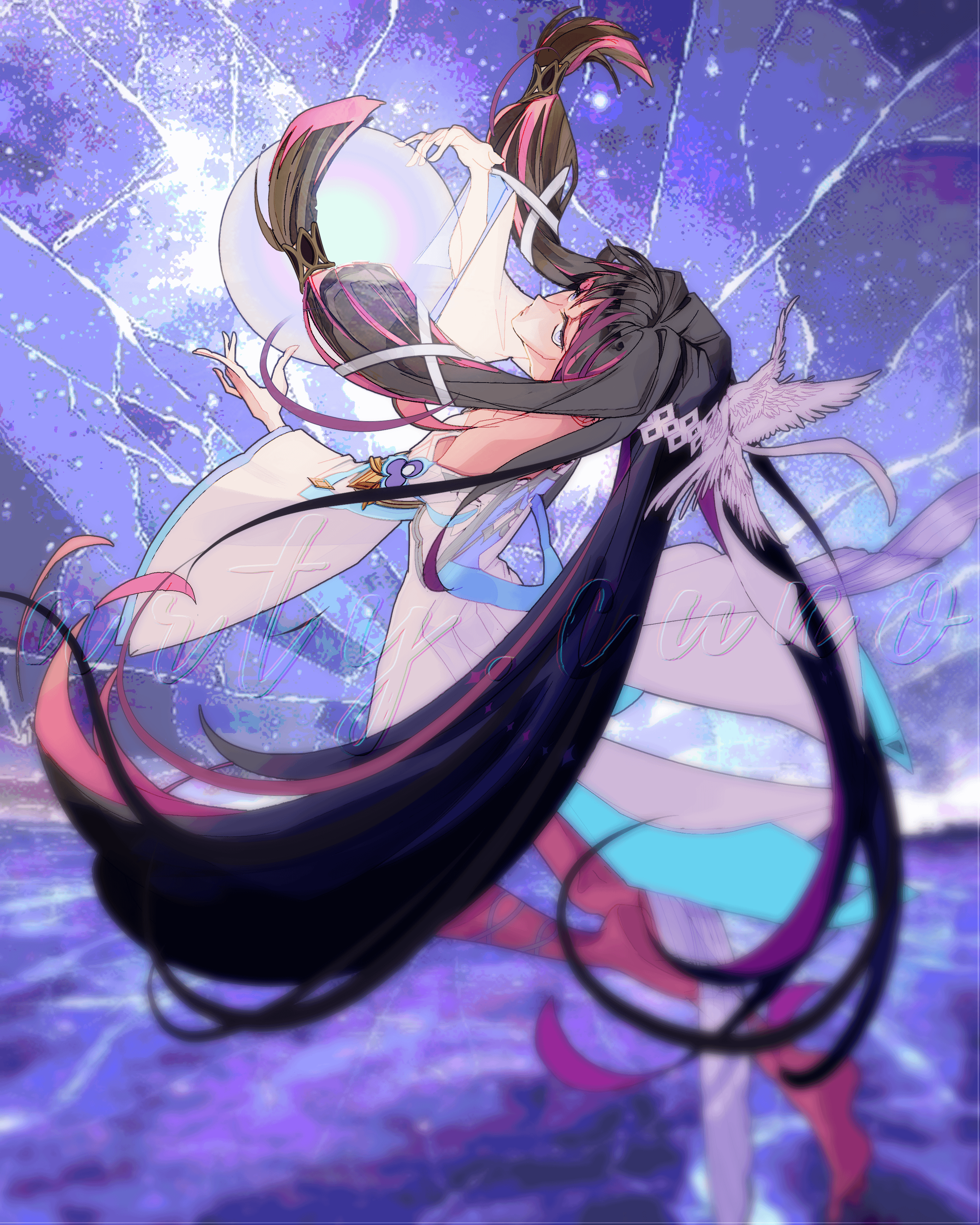 I drew Columbina Hyposelenia for the Genshin Moon Invitation event!