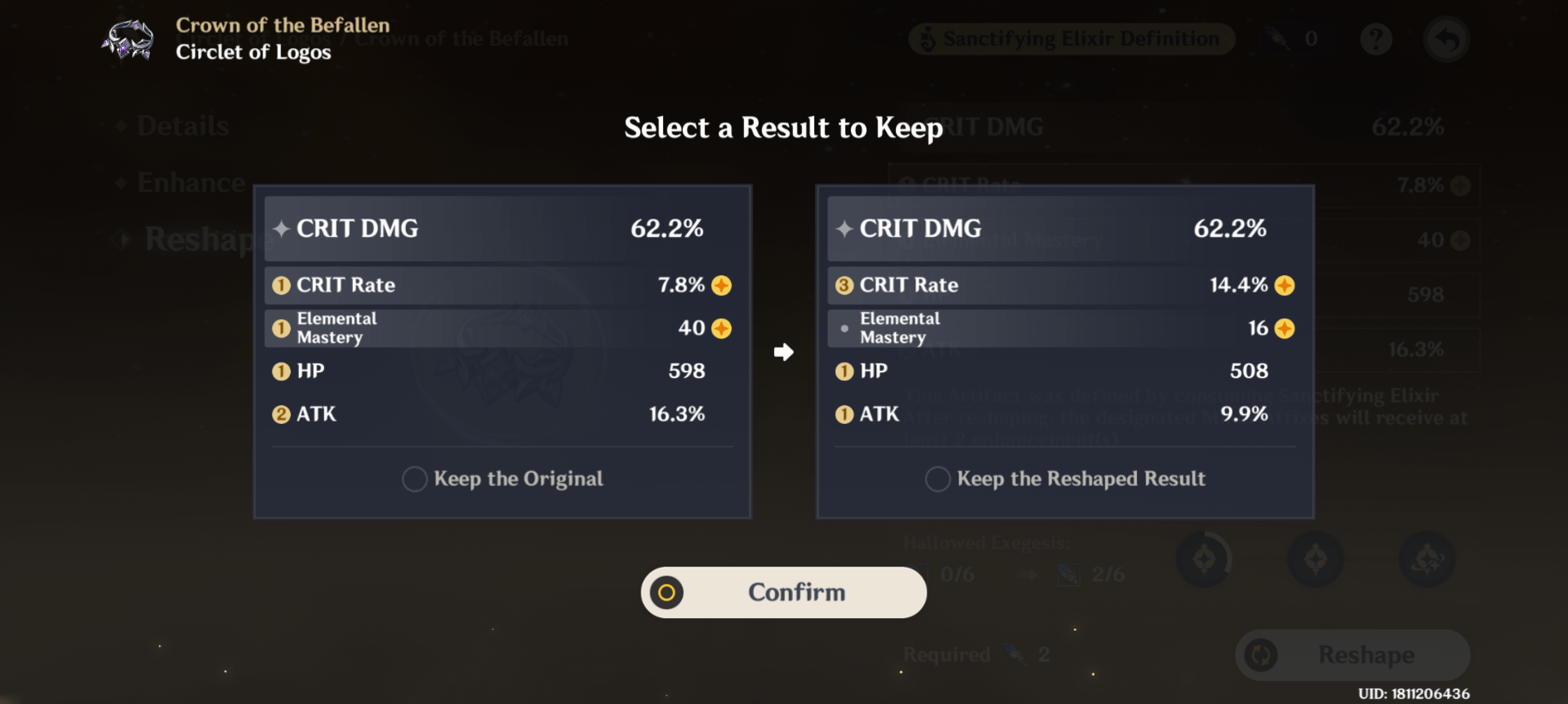 Question on how artifact substat guarantee works?