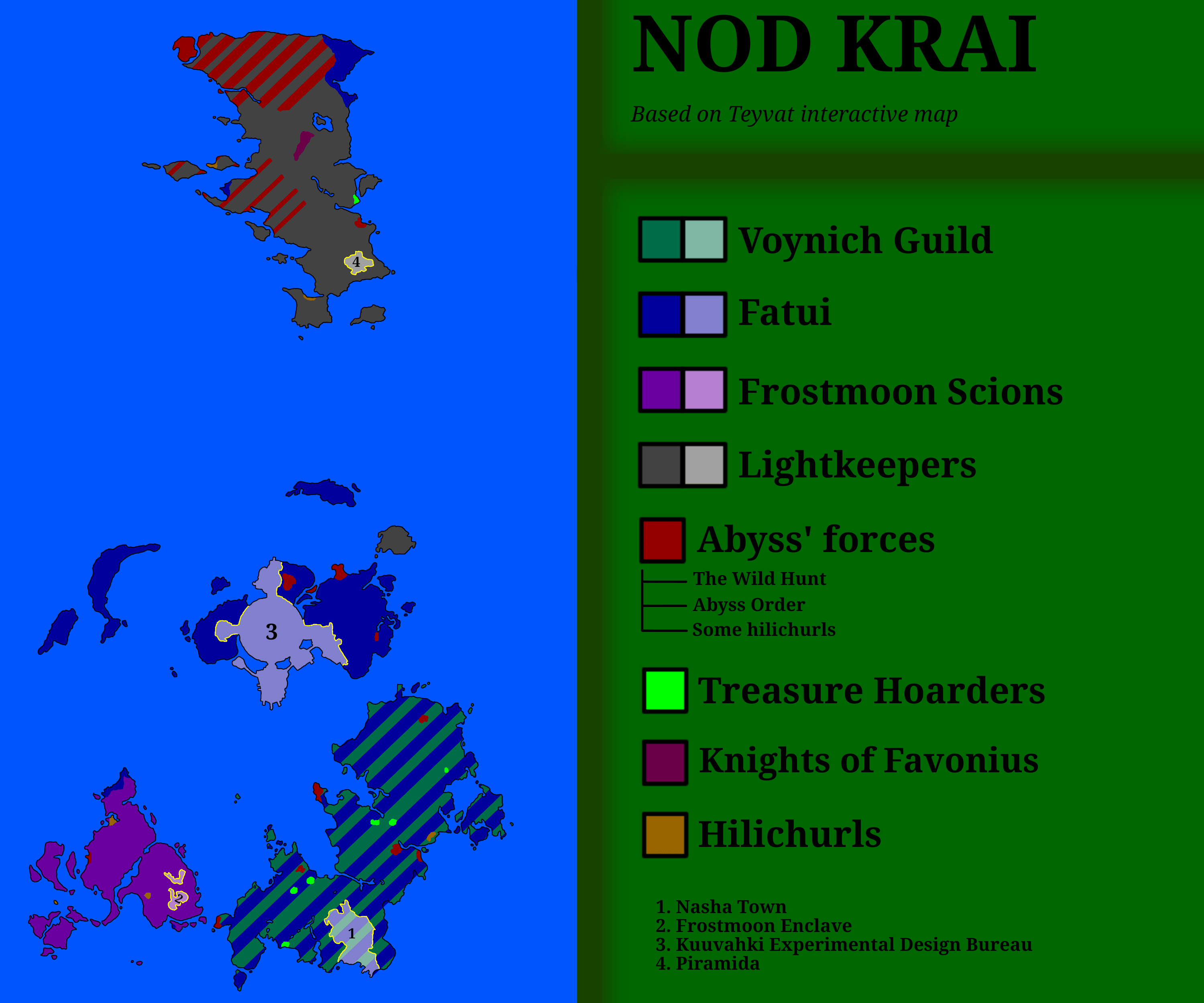 Nod krai' factions map