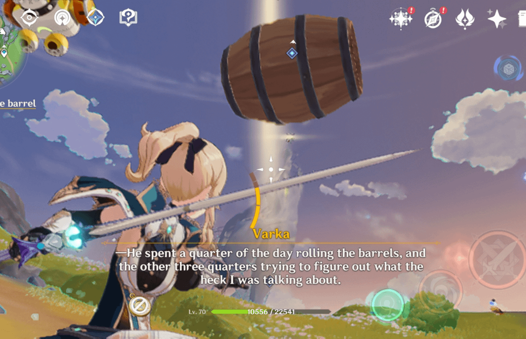 Jean Barrel Throwing.