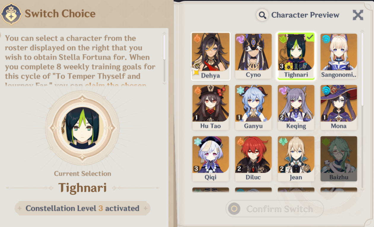 free cons selection help