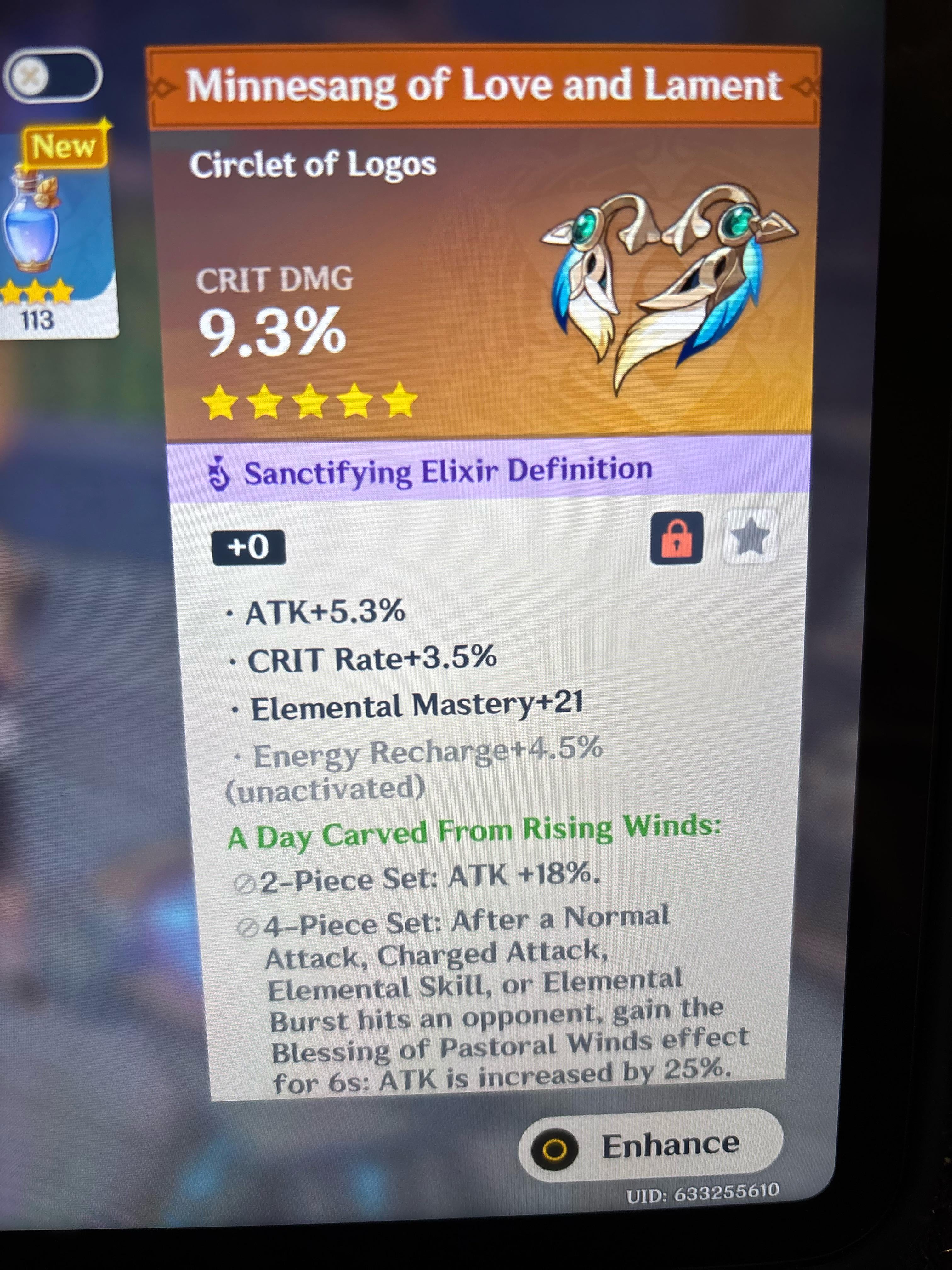 I wasted my sanctifying elixir…