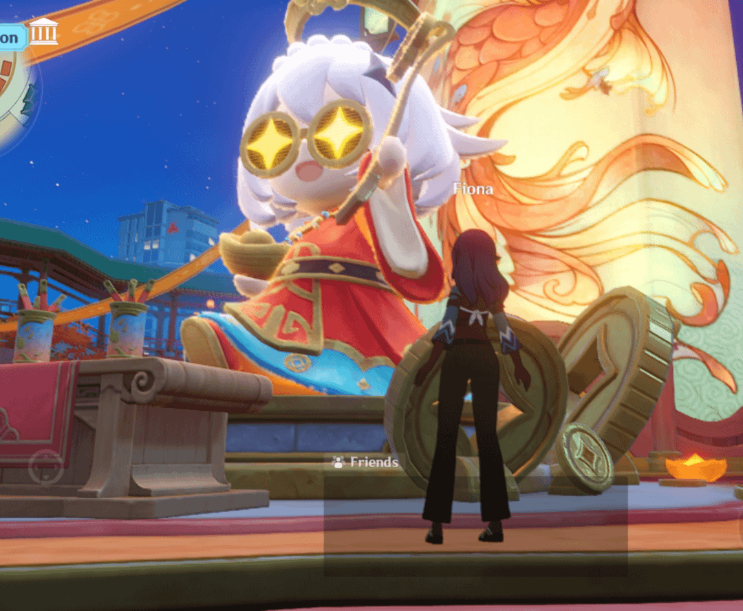 Rare occurrence of paimon walking on foot...