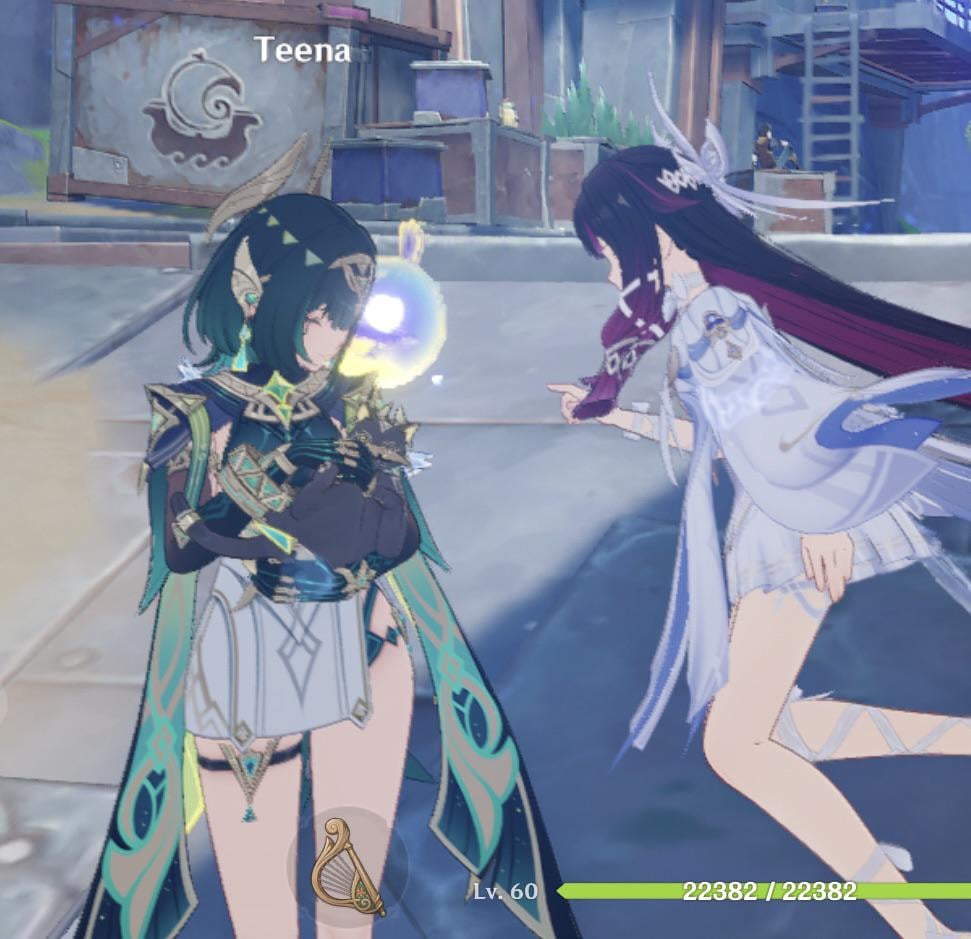 got this super cute shot with bina and nefer’s idle animations :]