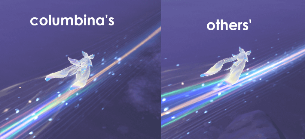 Columbina's kuuhenki form has wings