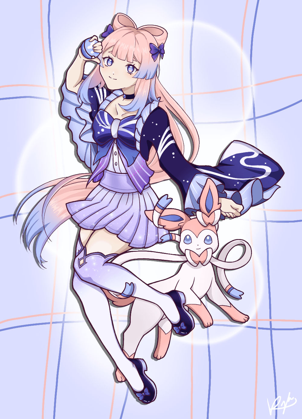 Kokomi as a Pokemon trainer!