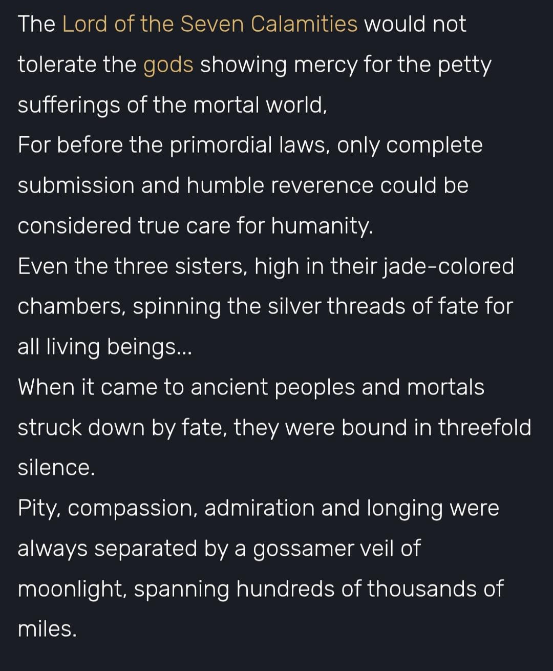 Why Columbina's weapon lore said HP wouldnt tolerate the gods showing mercy for the suffering of the mortal world when they used to send angels to guide humans and letting the Archons to do whatever they want for their lands ?