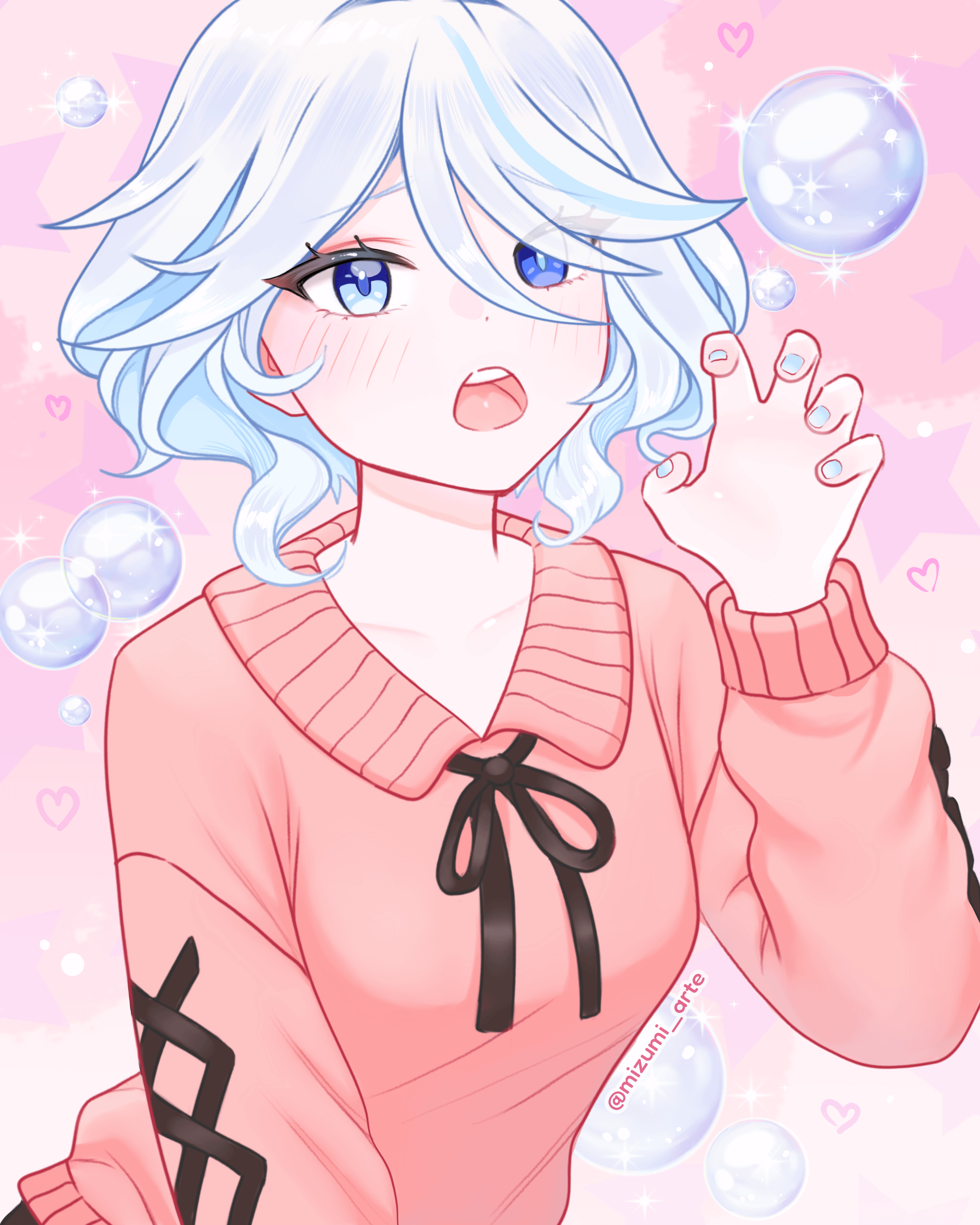 Cute &amp; simple Furina fanart in my art style 🩵