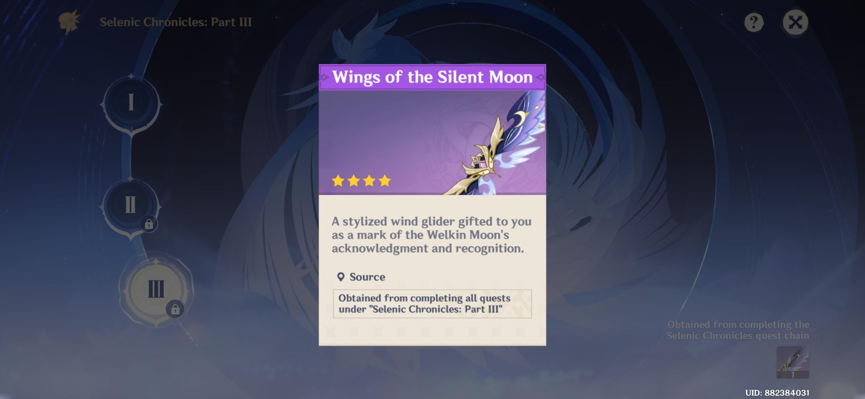 These wings should be part 1 reward at least instead of part 3rd. So tedious.