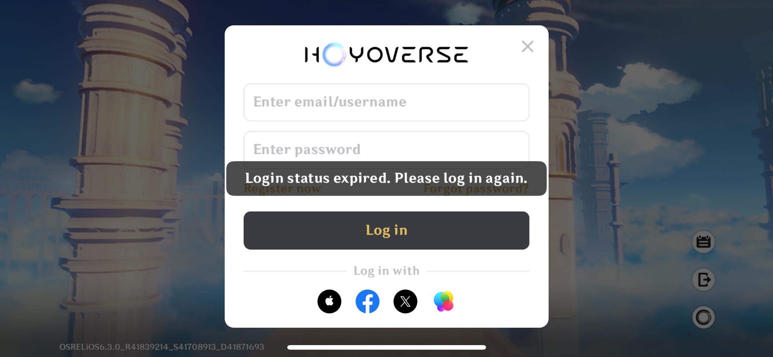 Can’t login to genshin using FB