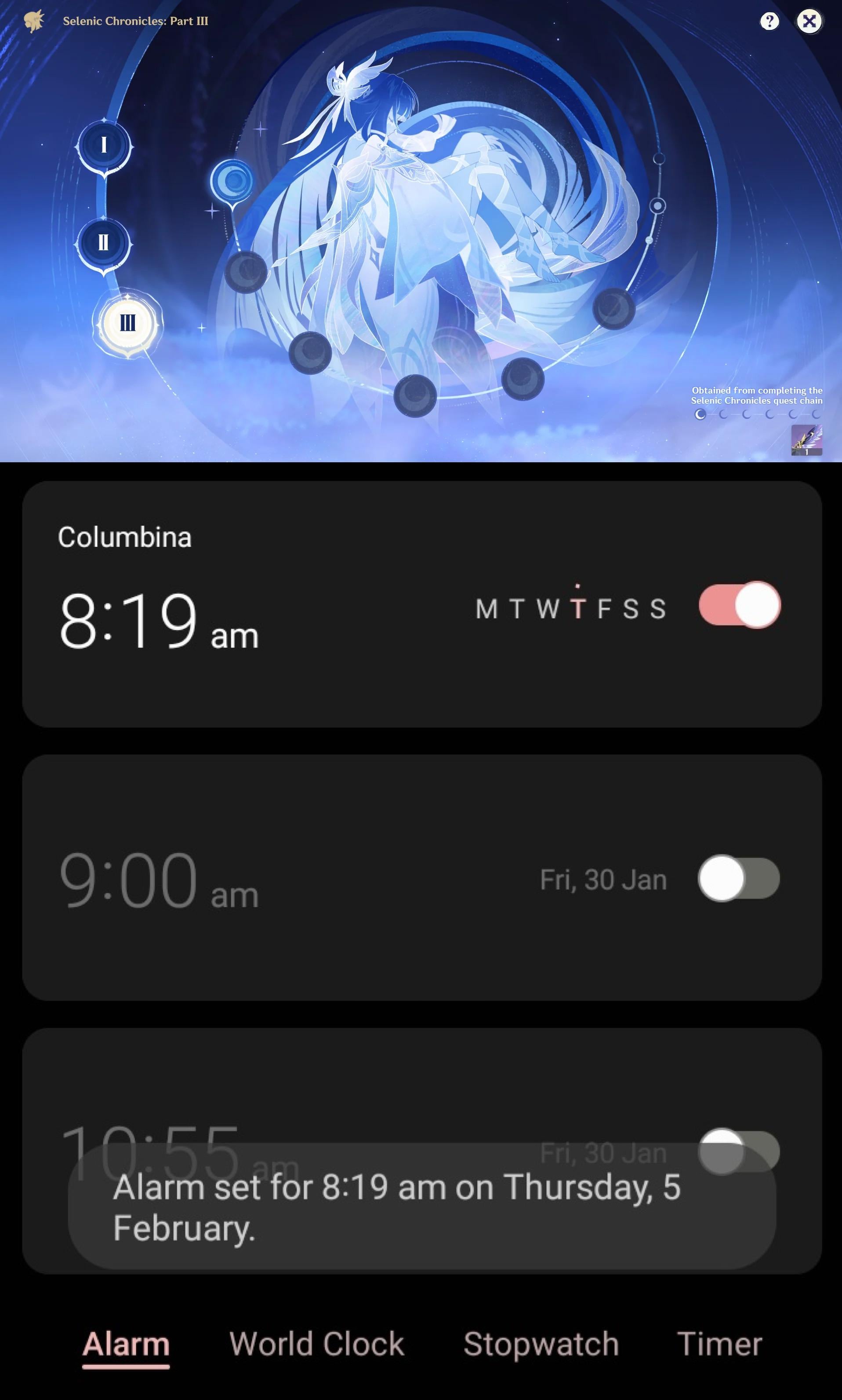 Won't forget Weekly Columbina anymore..already set an Alarm every Thursday