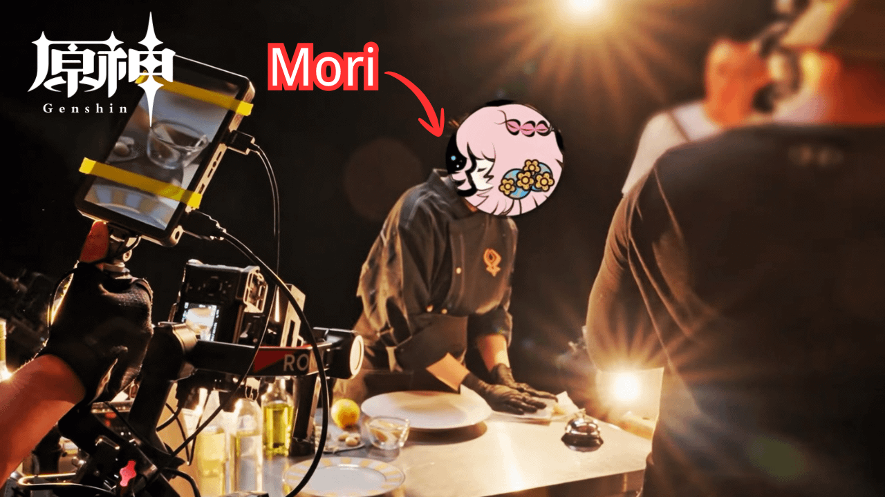 INSANE Genshin Live-Action Cooking Film Set!! 🎬🍳 Mori Crashes the Set?!😱