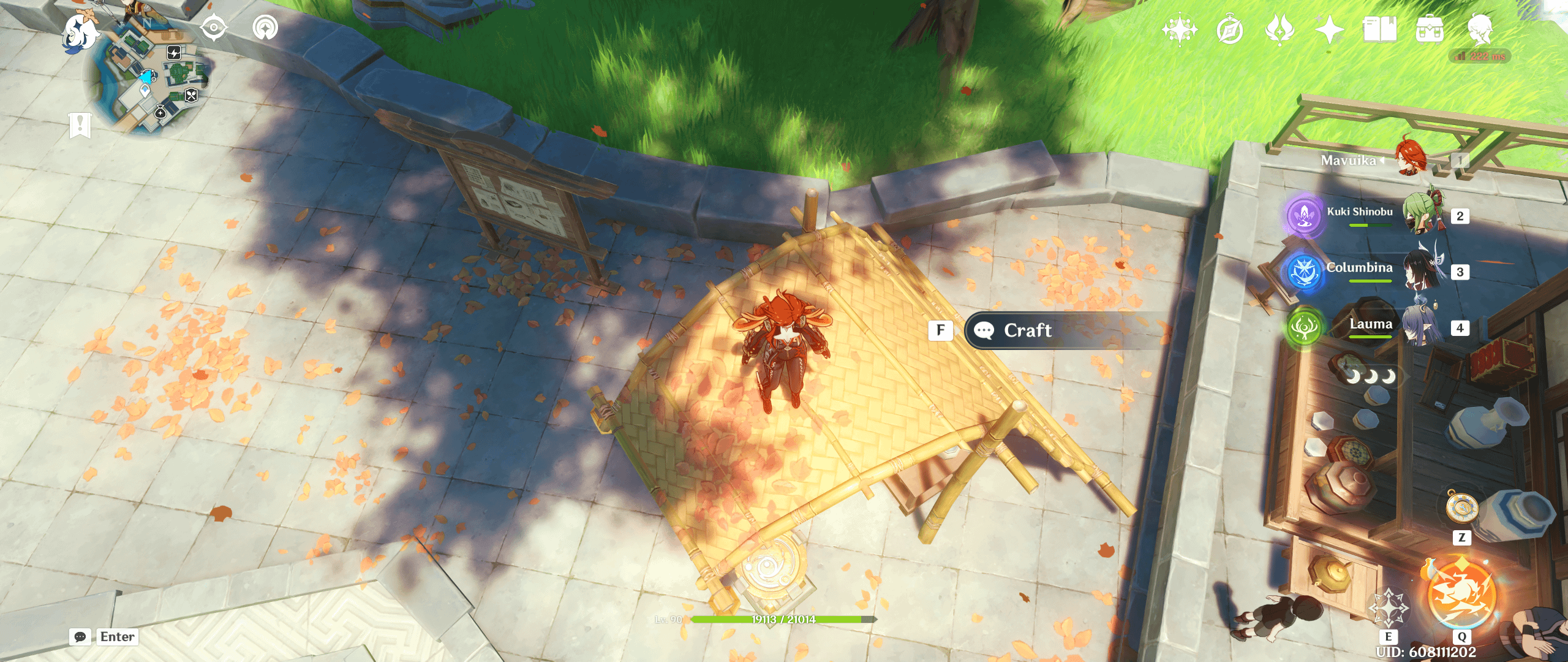 After 5 years of playing, I just found out that I can craft from up here.