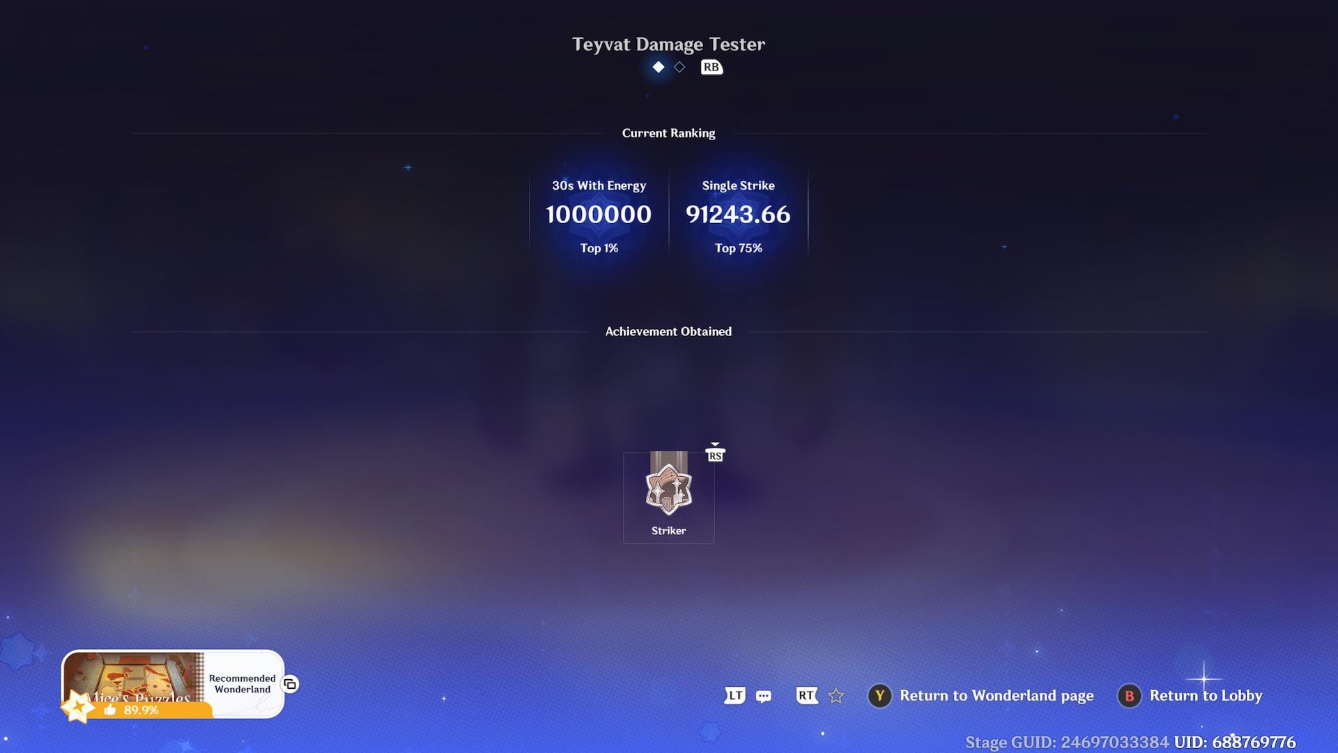 dps test glitched, so now my half assed team does 1 million dps apparently