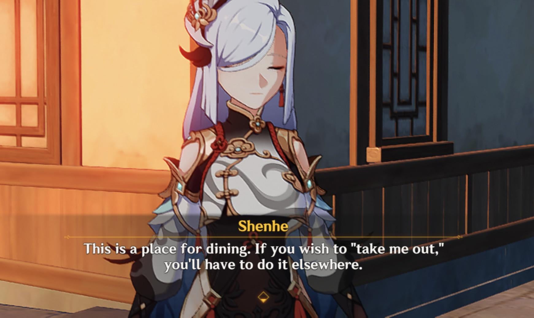 maybe she wants to “take you out” on a date, shenhe