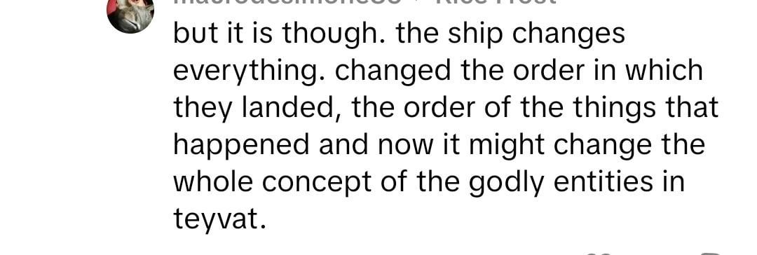 Traveler's ship changing everything. True or false
