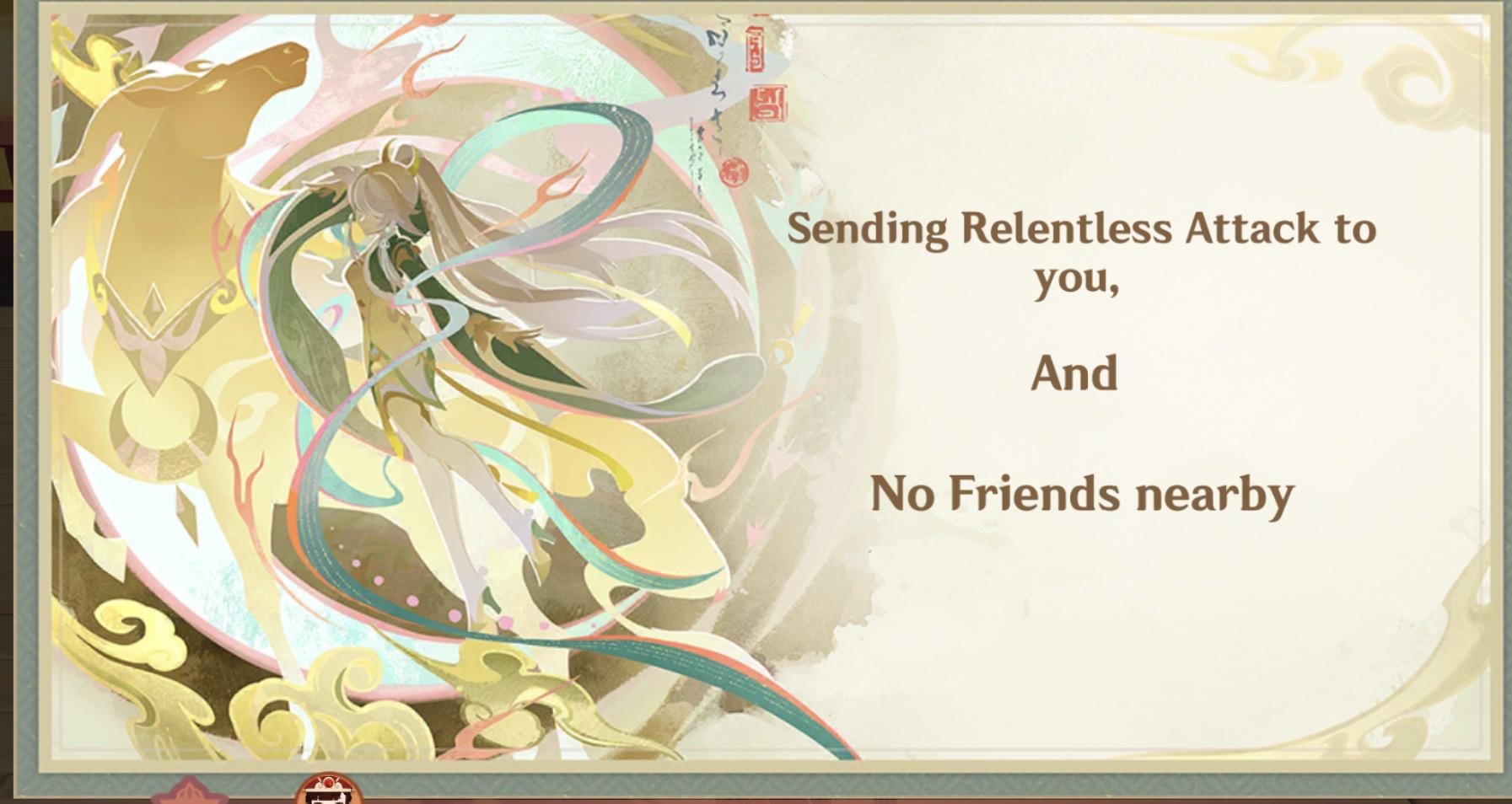 I got this message in Lantern Rite 😭