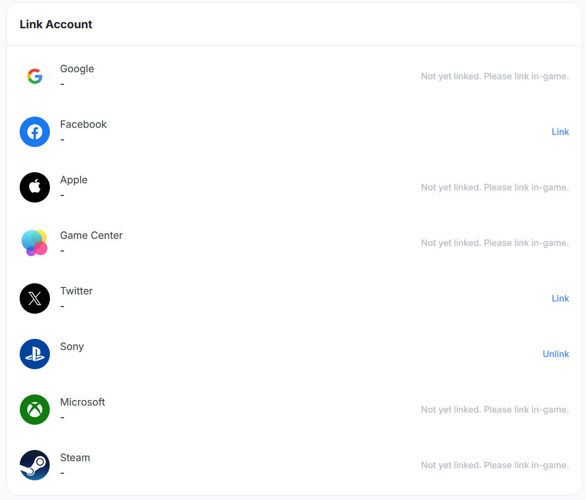 Hoyo just updated the account external profile linking to include Steam