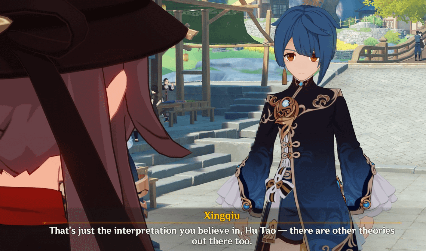 Xingqiu addresses people calling the Heavenly Principles the Ship's GPS in the latest questline. How meta! Hoyo should be like this more in the future