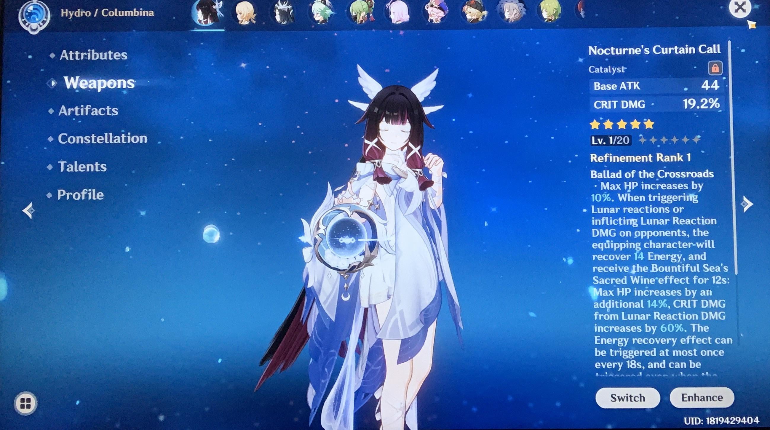 I got Bina’s weapon with ONE intertwined fate