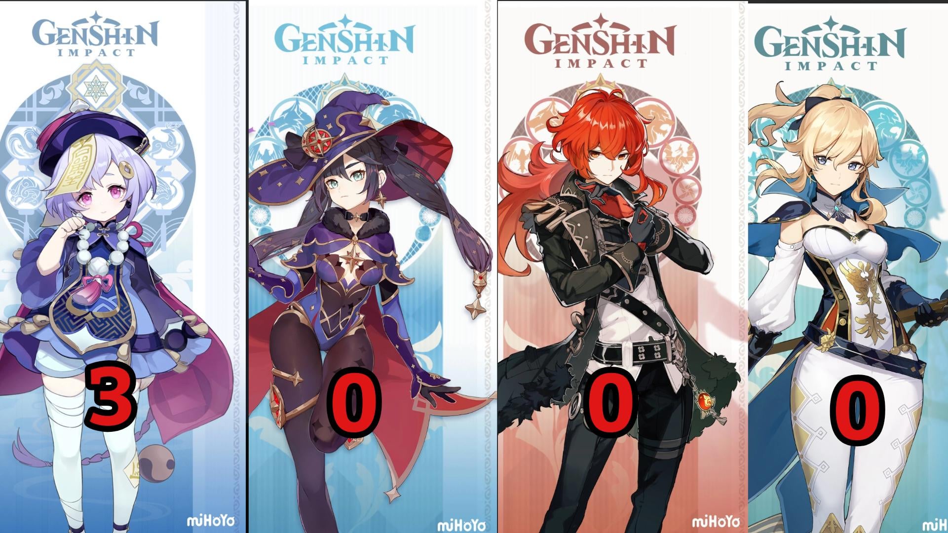I'm convinced more useful standard 5 stars have a lower drop chance. 3 qiqis in a row