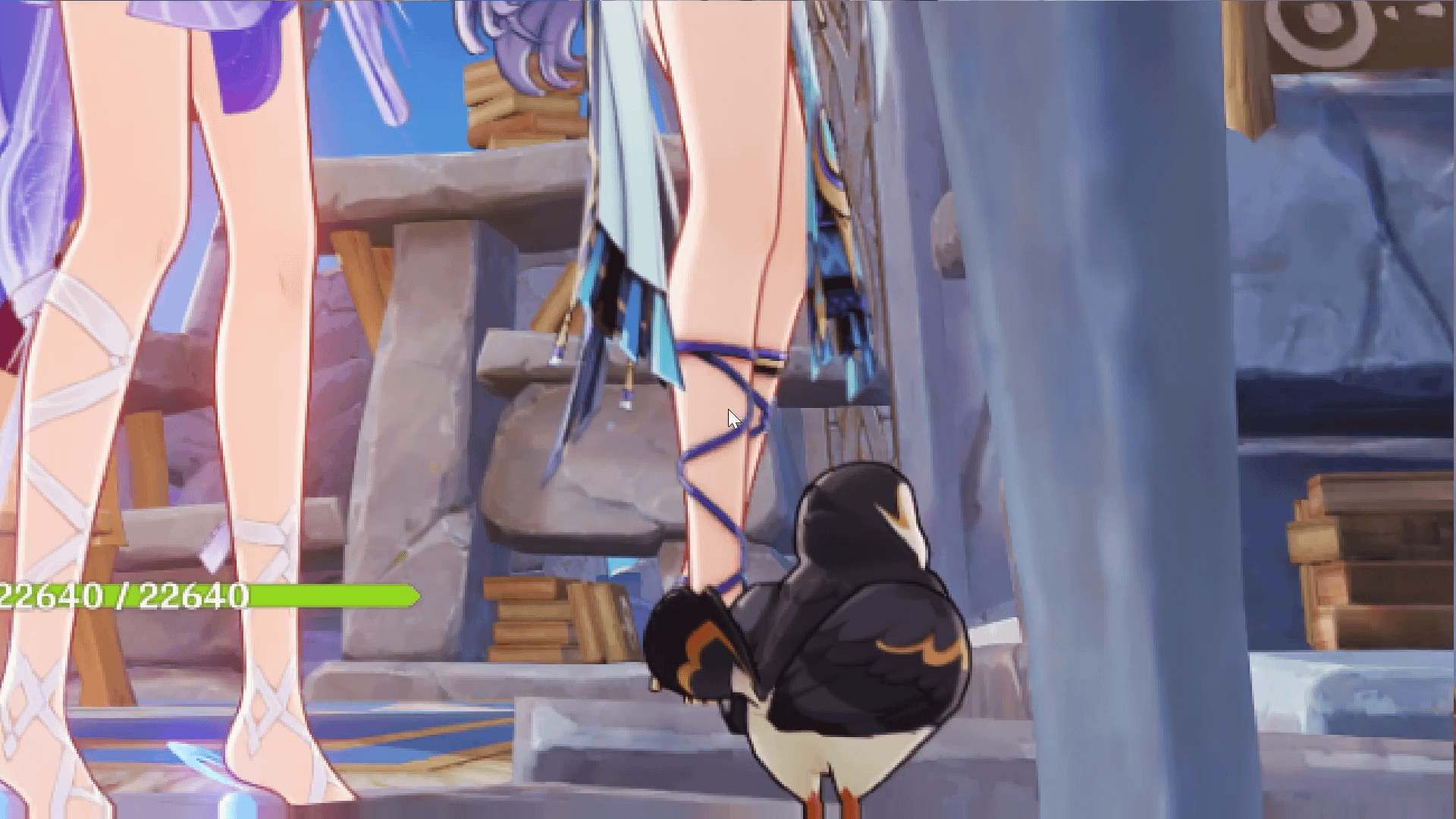This bird seems to be enjoying looking at the moon