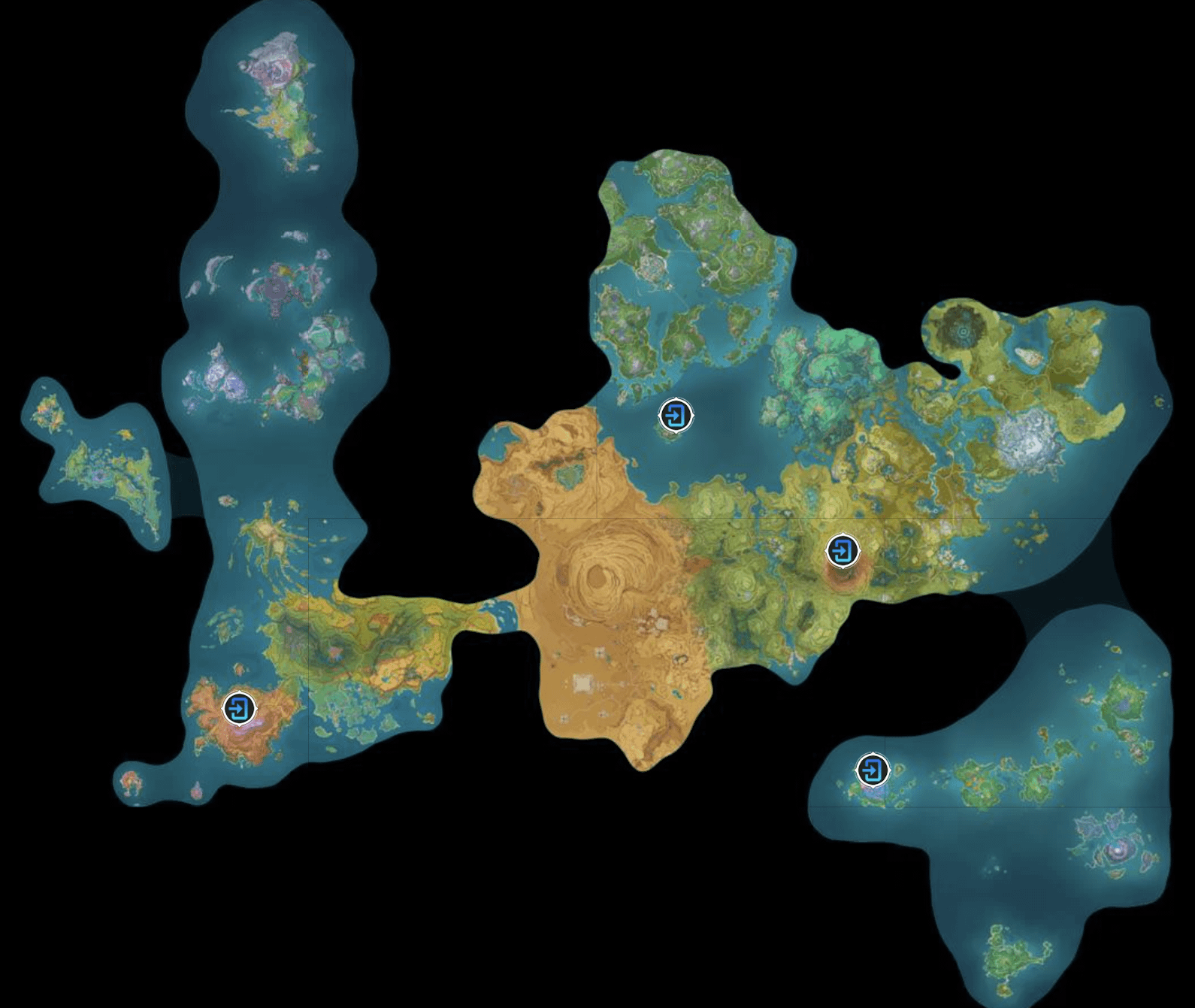 Current map of Genshin Impact as of version 6.4