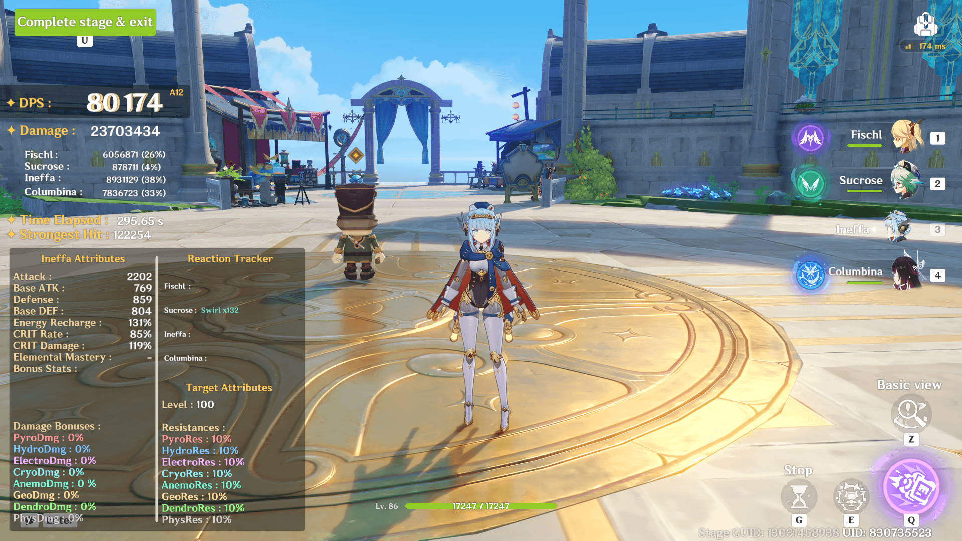 bineffa is crazy; 80k dps with semi-built characters, whats the ceiling for c0 bineffa team without dedicated dps?