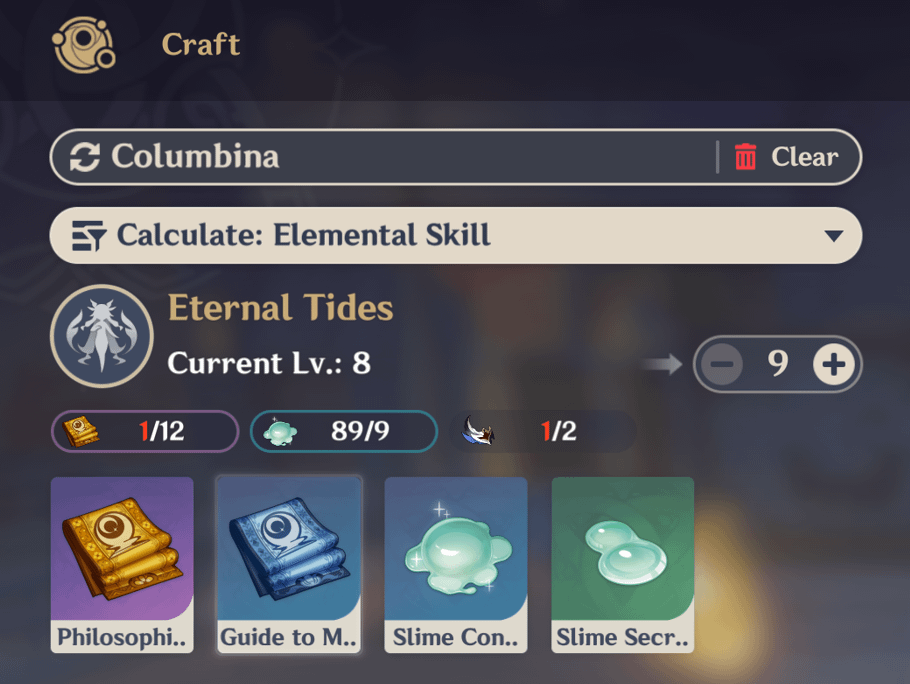 I am loving the new Crafting Bench functionality