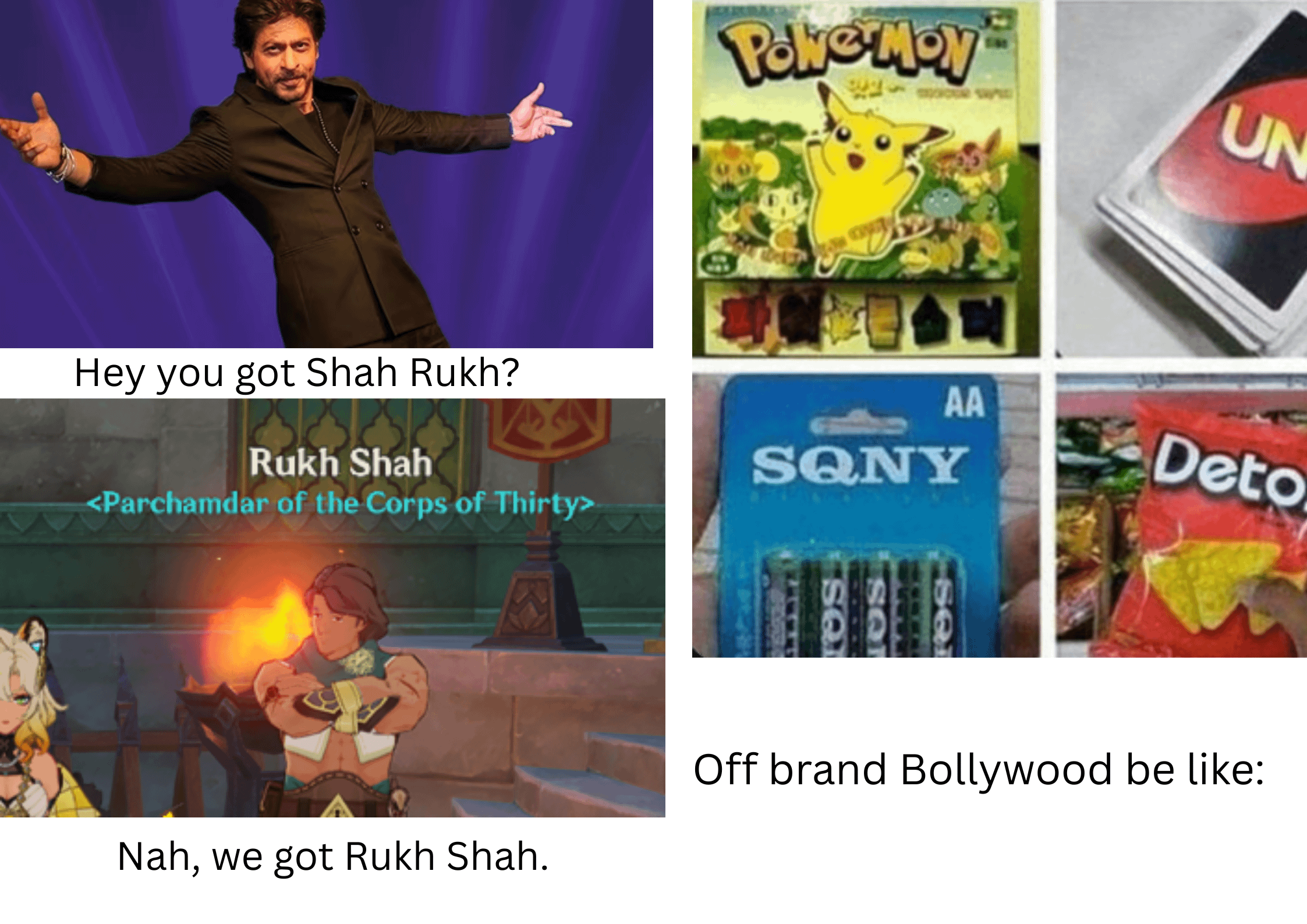 Off brand Bollywood superstar be like: