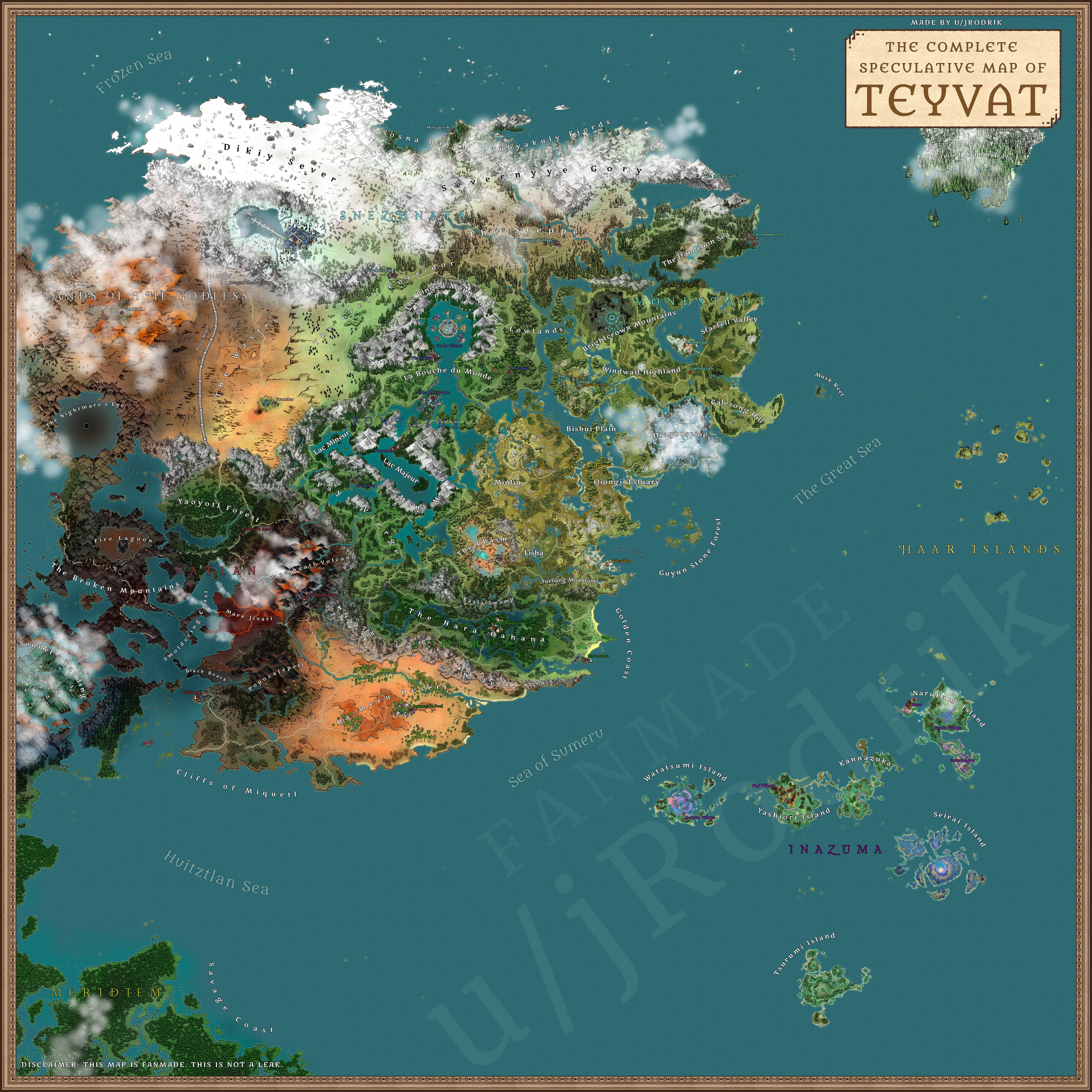 I found an old map pre-Sumeru that speculated how the World would shape in the future